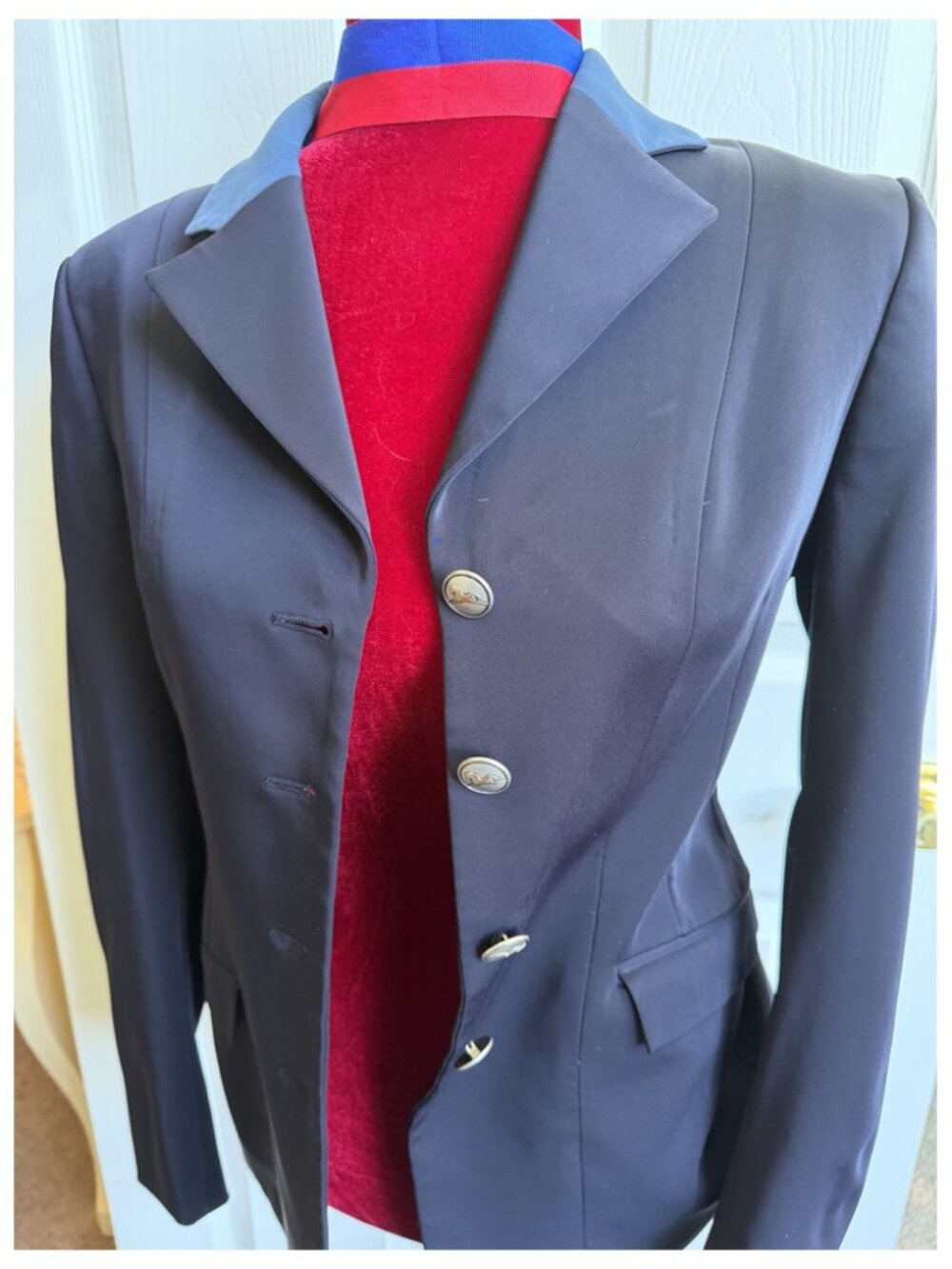 RJ Classics Xtreme Navy Women's Show Riding Jacket-Washable, Size 2R